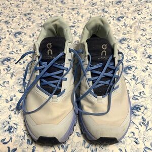 On Cloud Running Shoes with Navy and Light Blue